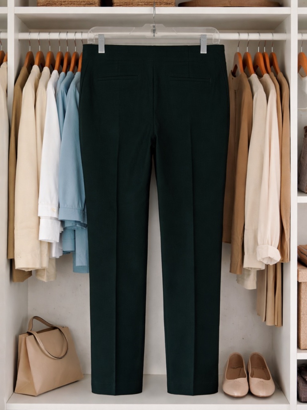 Hilary Radley Green Dress Pants Size M/M Straight Leg Workwear 30x28